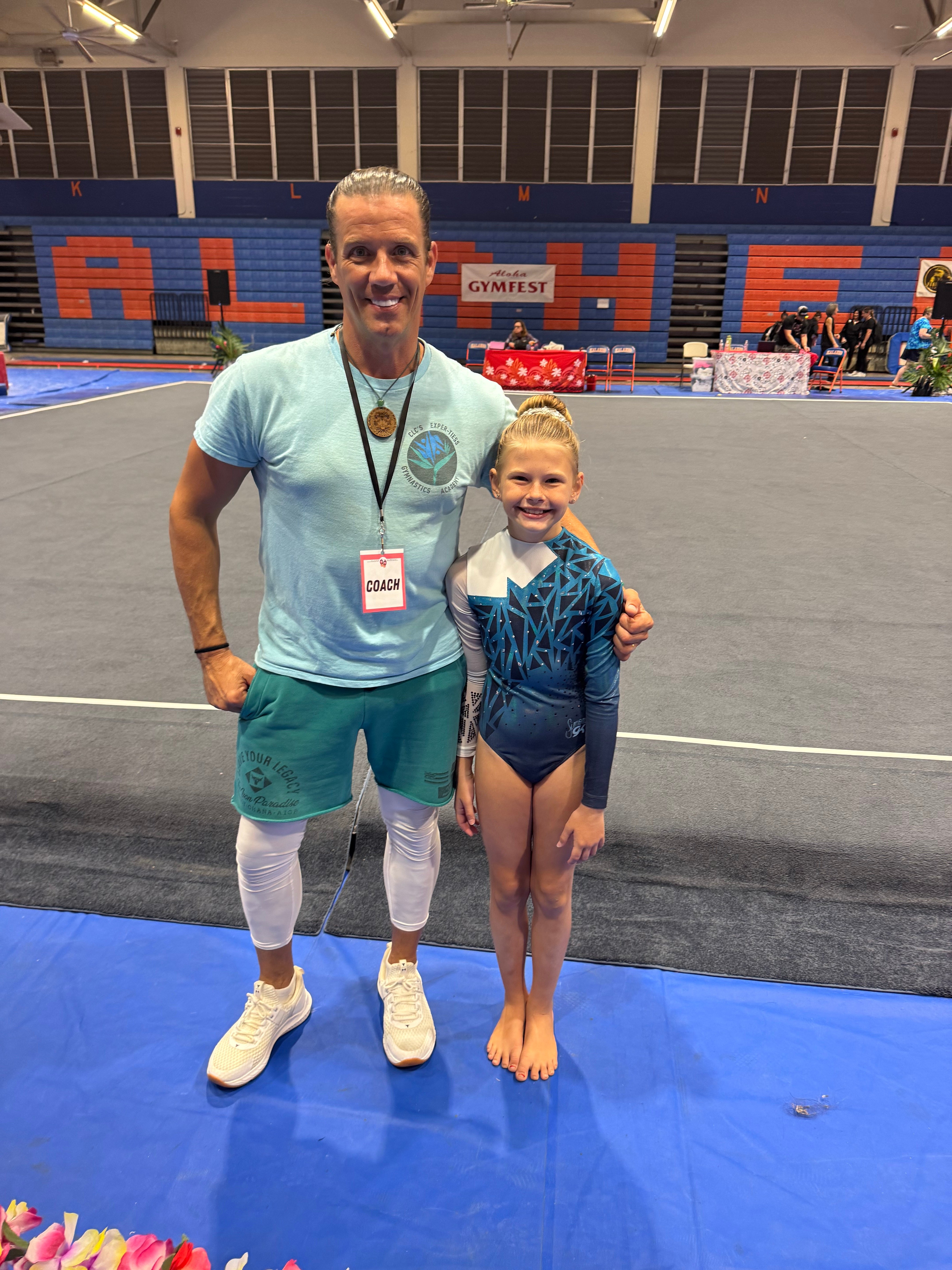 Coach Kevin and Christabella at Aloha Gymfest